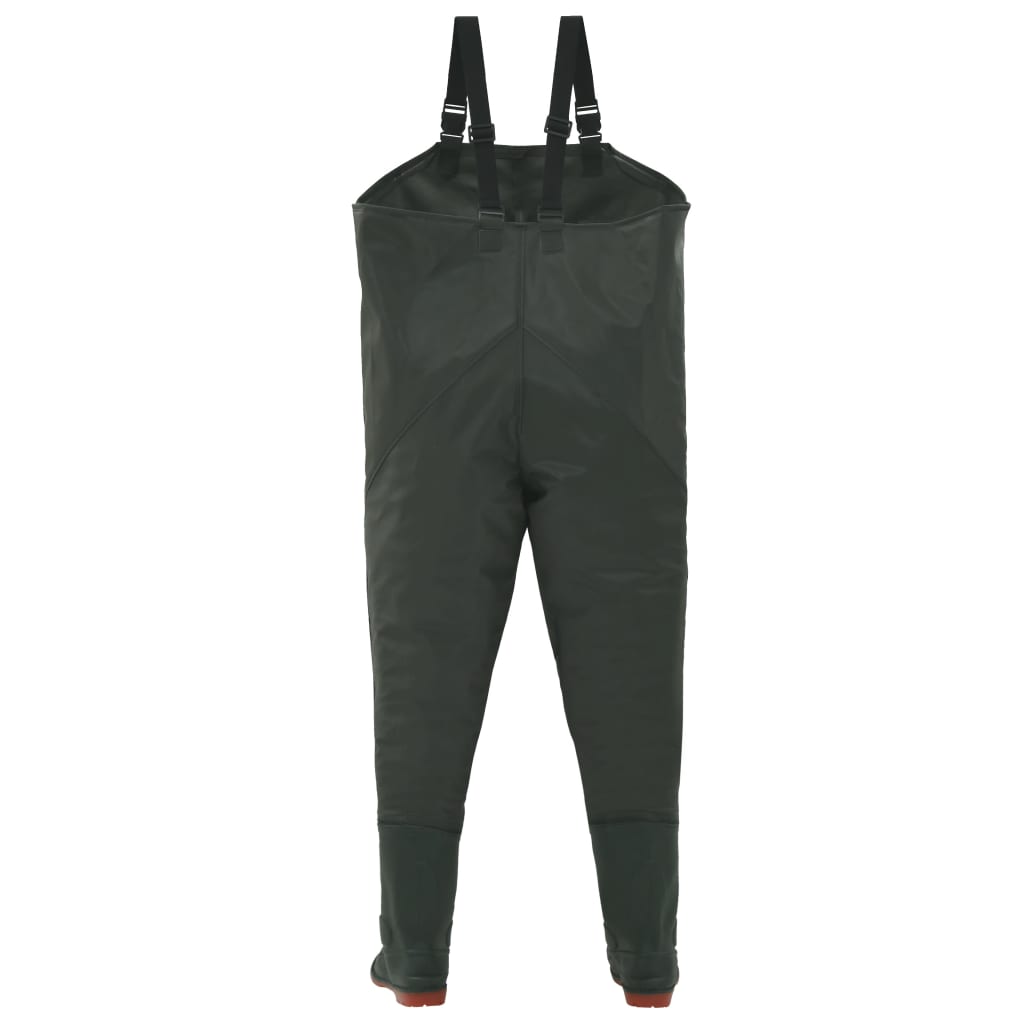NNEVL Wading Pants with Boots Green Size 43