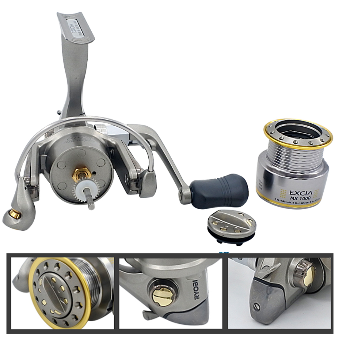 Ryobi Excia 1000 Spinning Reel, 4:9:1 Gear Ratio 8+1BB