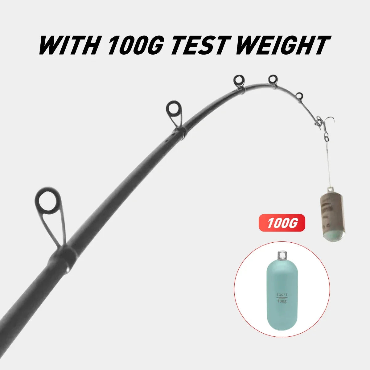 NNEOBA Inshore Spinning Fishing Rod Long Casting Carbon Rod Black