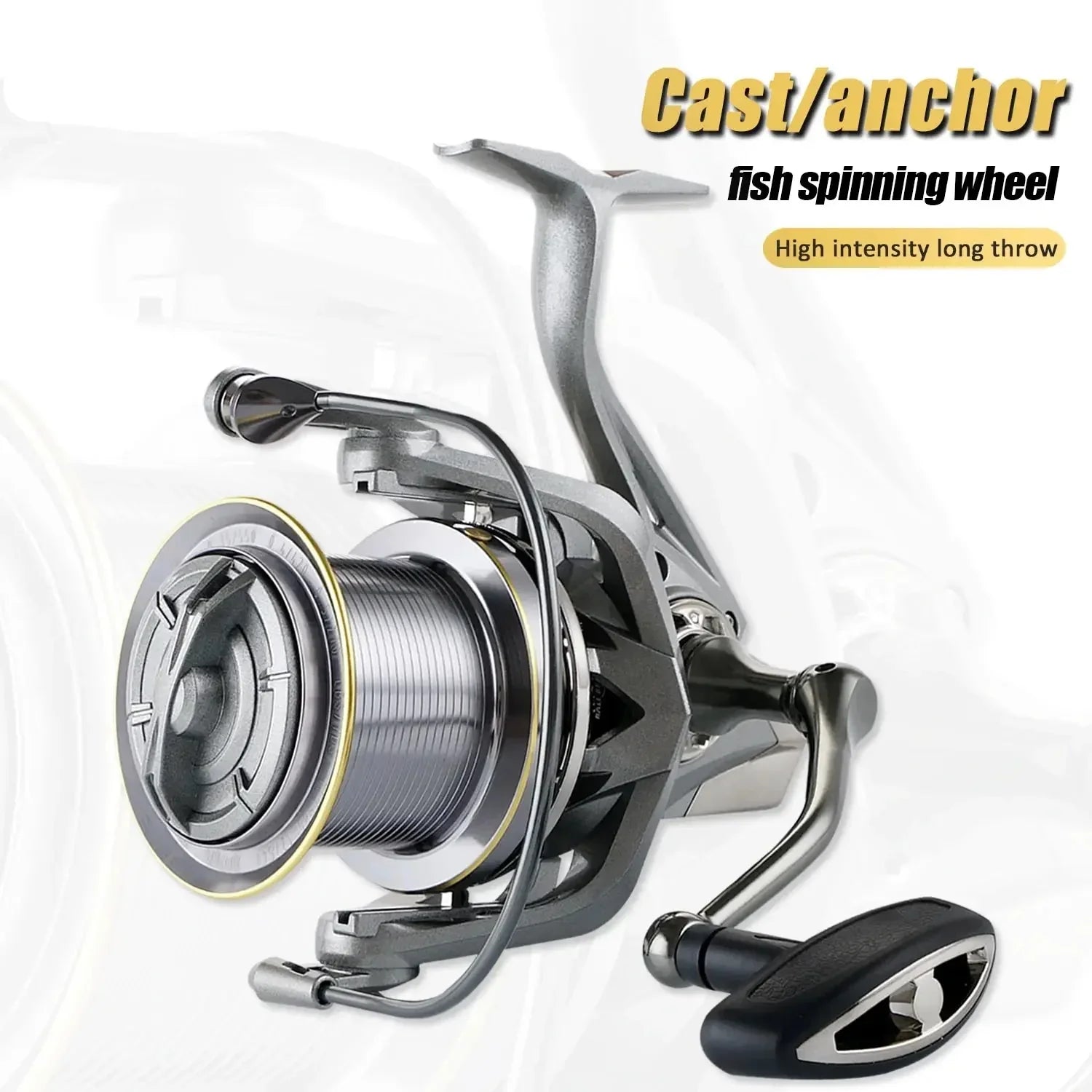 Spinning Fishing Reel 25KG Max Drag 10000 Series Silver