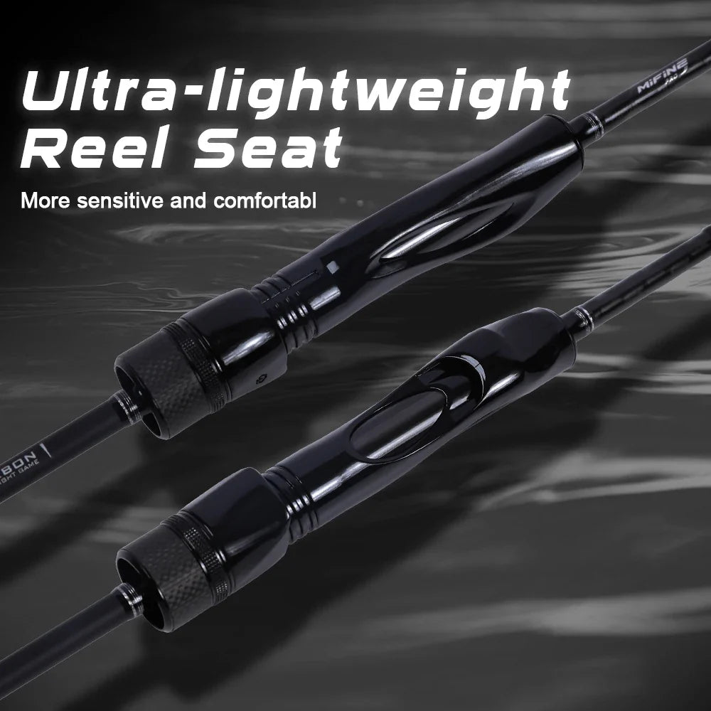 NNEOBA 2.2M Fast Action Spinning Rod Light Carbon Lure Rod Black