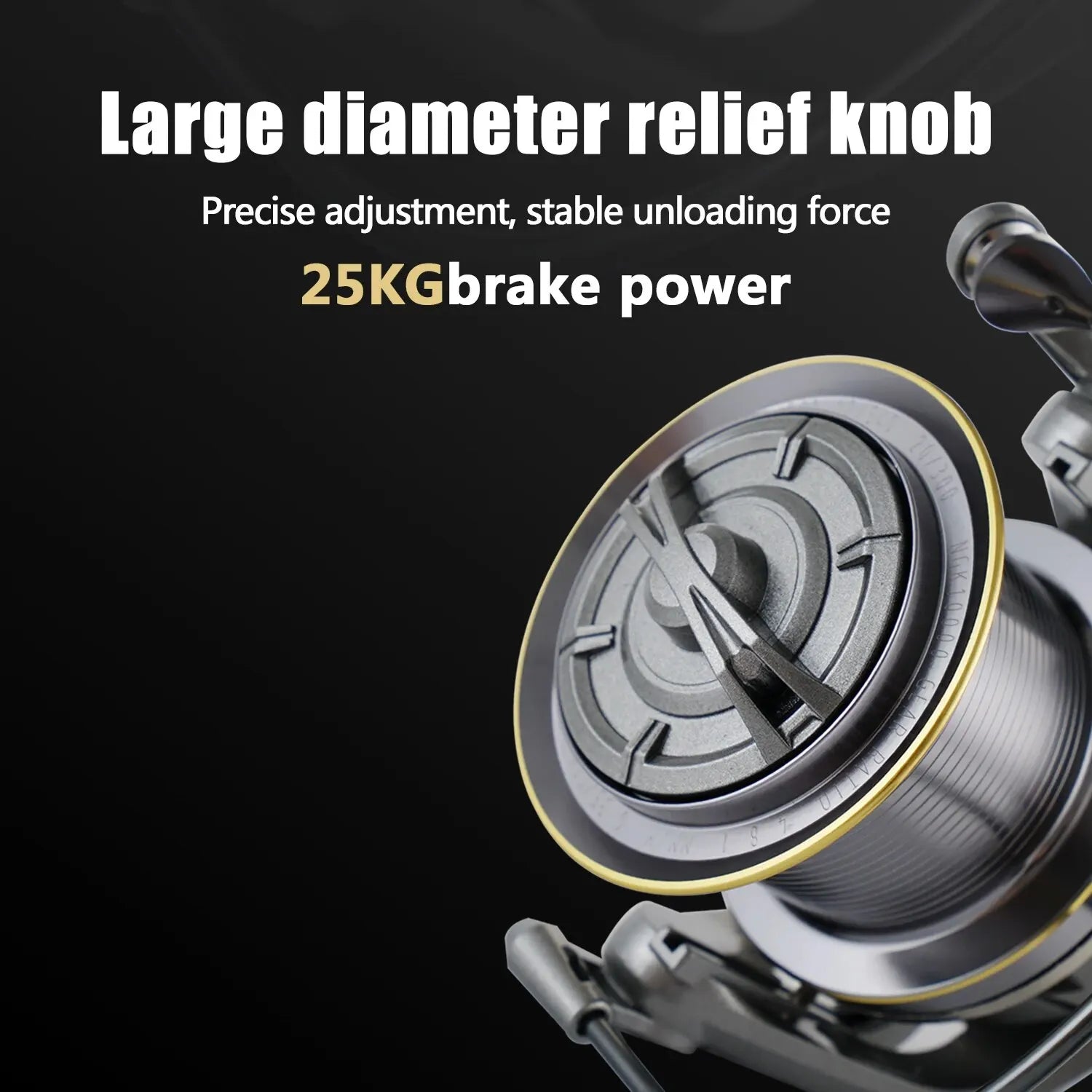 Spinning Fishing Reel 25KG Max Drag 10000 Series Silver