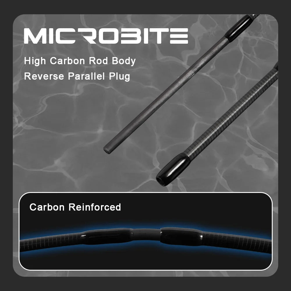 NNEOBA 2.2M Fast Action Spinning Rod Light Carbon Lure Rod Black